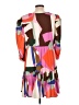 Crosby 100% Polyester Print Brown Casual Dress Size L - photo 2