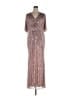 Mac Duggal 100% Polyester Silver Pink Cocktail Dress Size 16 - photo 1