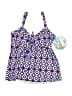 Swim Solutions Print Purple Swimsuit Top Size 8 - photo 1