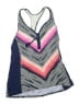 Beach House Chevron-herringbone Blue Swimsuit Top Size 10 - photo 1