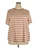 Unbranded Stripes Tan Short Sleeve T-Shirt Size 2XL - photo 1