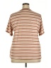 Unbranded Stripes Tan Short Sleeve T-Shirt Size 2XL - photo 2