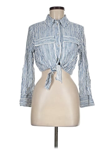 Zara 3/4 Sleeve Button-Down Shirt (view 1)
