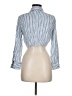 Zara Stripes Blue 3/4 Sleeve Button-Down Shirt Size M - photo 2
