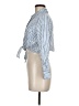 Zara Stripes Blue 3/4 Sleeve Button-Down Shirt Size M - photo 5