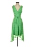 DKNY 100% Polyester Paisley Green Cocktail Dress Size 2 - photo 1