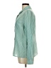 Halogen Houndstooth Green Long Sleeve Blouse Size L - photo 5