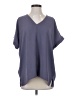 MTS Gray Short Sleeve Blouse Size S - photo 1