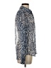 Equipment Animal Print Blue Long Sleeve Blouse Size S - photo 4