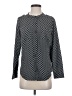 Apt. 9 100% Polyester Argyle Black Long Sleeve Top Size M (petite) - photo 1