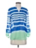 Apt. 9 100% Polyester Stripes Blue 3/4 Sleeve Blouse Size S (petite) - photo 1