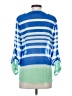 Apt. 9 100% Polyester Stripes Blue 3/4 Sleeve Blouse Size S (petite) - photo 2