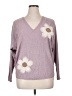 Aaeda Floral Purple Pullover Sweater Size XL - photo 1