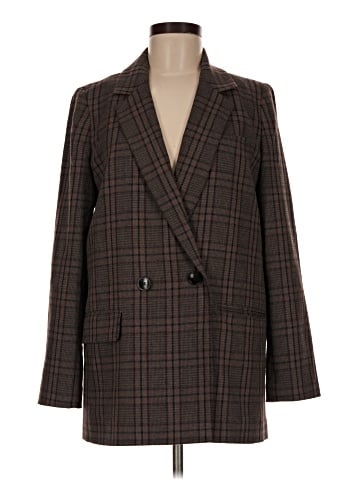 Madewell Caldwell Double-Breasted Blazer in Hedden Plaid (view 1)