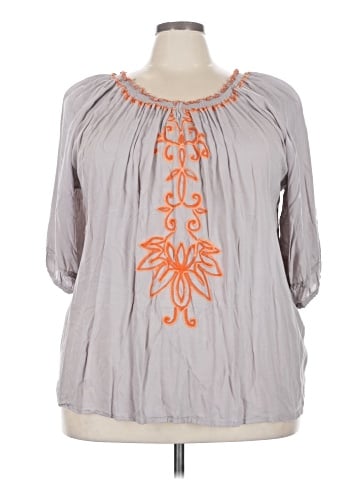 Jessica London 3/4 Sleeve Blouse (view 1)