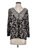 Lucky Brand Black 3/4 Sleeve Blouse Size S - photo 1