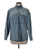 BLANK Blue Brown Long Sleeve Button-Down Shirt Size S - photo 1