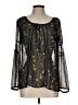 Princess Vera Wang 100% Polyester Black Long Sleeve Blouse Size L - photo 1