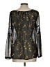 Princess Vera Wang 100% Polyester Black Long Sleeve Blouse Size L - photo 2