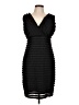 Glamour Chevron-herringbone Black Cocktail Dress Size 10 - photo 1