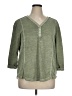 Westbound 100% Cotton Green Long Sleeve Henley Size XL - photo 1