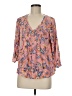 DR2 100% Rayon Pink 3/4 Sleeve Blouse Size M - photo 1