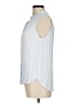 Vince. 100% Polyester Solid Blue White Sleeveless Blouse Size M - photo 5