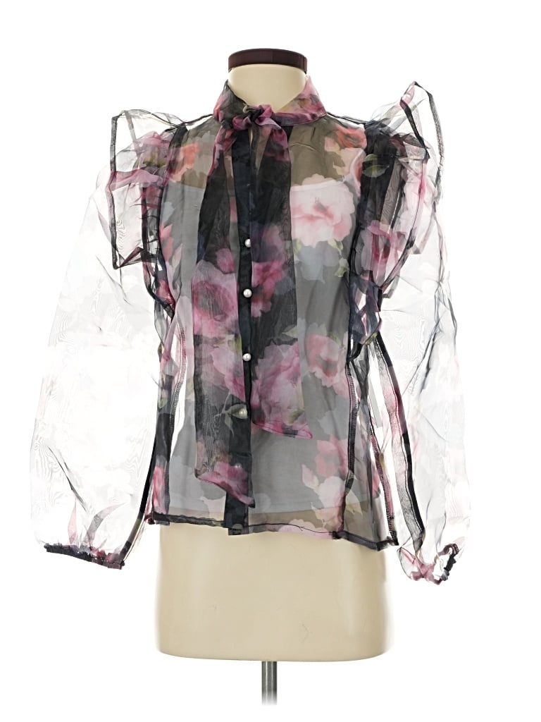 Pre-owned Alice Blue 3/4 Sleeve Blouse In Purple