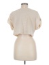 Shein Ivory Short Sleeve Top Size 6 - photo 2