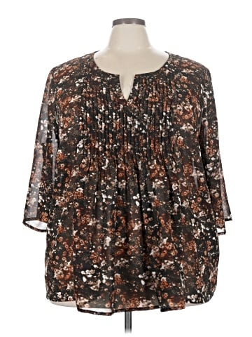 Roaman's 3/4 Sleeve Blouse (view 1)