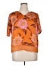 DR2 100% Polyester Orange Short Sleeve Blouse Size XL - photo 1