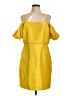 Let Me Be 100% Polyester Yellow Casual Dress Size L - photo 1