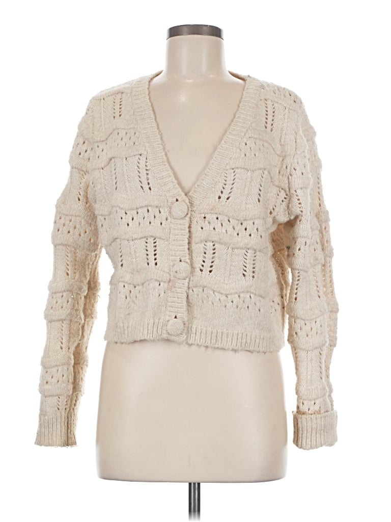 Pre-owned Forever 21 Cardigan Sweater In Ivory