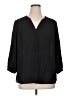 NYDJ 100% Polyester Black 3/4 Sleeve Blouse Size XL - photo 1