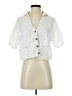Zara White Short Sleeve Button-Down Shirt Size XS - photo 1