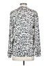 Chico's 100% Viscose Print Silver Long Sleeve Blouse Size S - photo 2