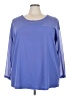 Soft Surroundings 100% Polyester Blue 3/4 Sleeve Top Size 3X - photo 1