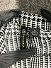 Versona 100% Polyester Houndstooth Gray Long Sleeve Blouse Size L - photo 7