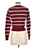 Aster Stripes Burgundy Pullover Sweater Size L - photo 2