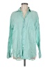 Neiman Marcus Teal Long Sleeve Button-Down Shirt Size M - photo 1