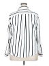 Unbranded 100% Polyester Stripes White Long Sleeve Blouse Size 2X (estimated) - photo 2