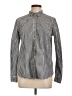 Gap Houndstooth Gray White Long Sleeve Button-Down Shirt Size L - photo 1