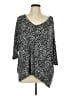 Half Moon by Modern Movement Black 3/4 Sleeve Blouse Size L - photo 1
