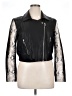 Halogen 100% Polyurethane Metallic Animal Print Black Silver Jacket Size XL - photo 1