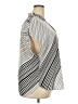 Nine West 100% Polyester Stripes Silver Short Sleeve Blouse Size 2X - photo 4