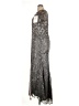 Mac Duggal 100% Polyester Metallic Silver Cocktail Dress Size 14 - photo 5