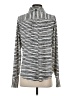 Belyn Key Stripes Silver Ivory Long Sleeve Blouse Size S - photo 2
