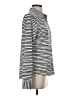 Belyn Key Stripes Silver Ivory Long Sleeve Blouse Size S - photo 4