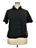 George Black Short Sleeve Blouse Size 2X - photo 1