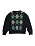 Cherokee 100% Cotton Argyle Black Pullover Sweater Size S (kids) - photo 1